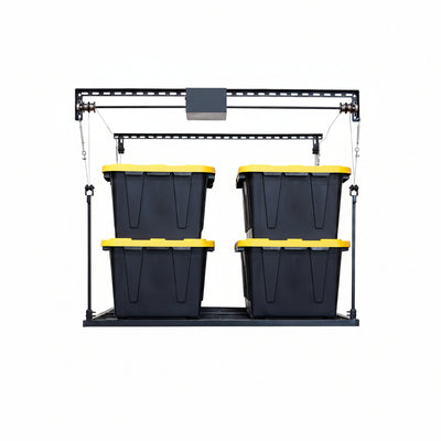 Motorized Garage Ceiling Storage Rack, 52" X 25" Heavy-Duty Overhead Lift System with 250 Lbs Capacity for Storing Decorations or Equipment