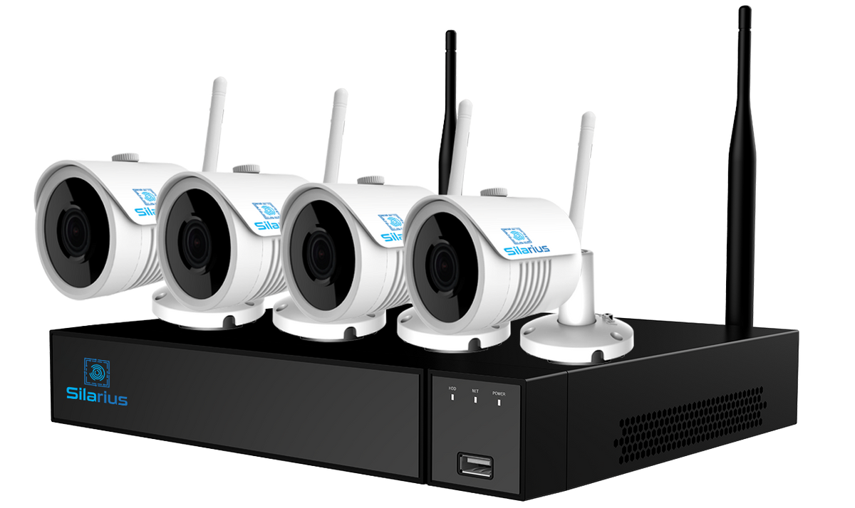 Silarius SIL-4CHNVRWIFI8MPKIT 4CH 8MP WiFi Security Camera System – NDAA Compliant 4K Surveillance Kit