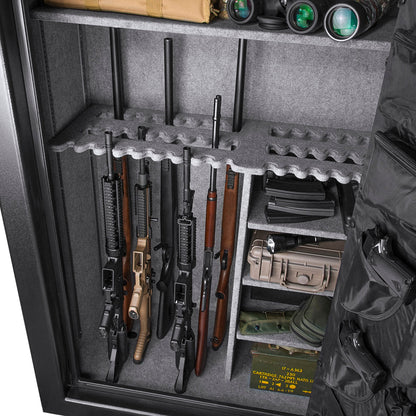 Tall Fireproof Safe Vault in Black – Solid Steel Security Safe for Home and Office