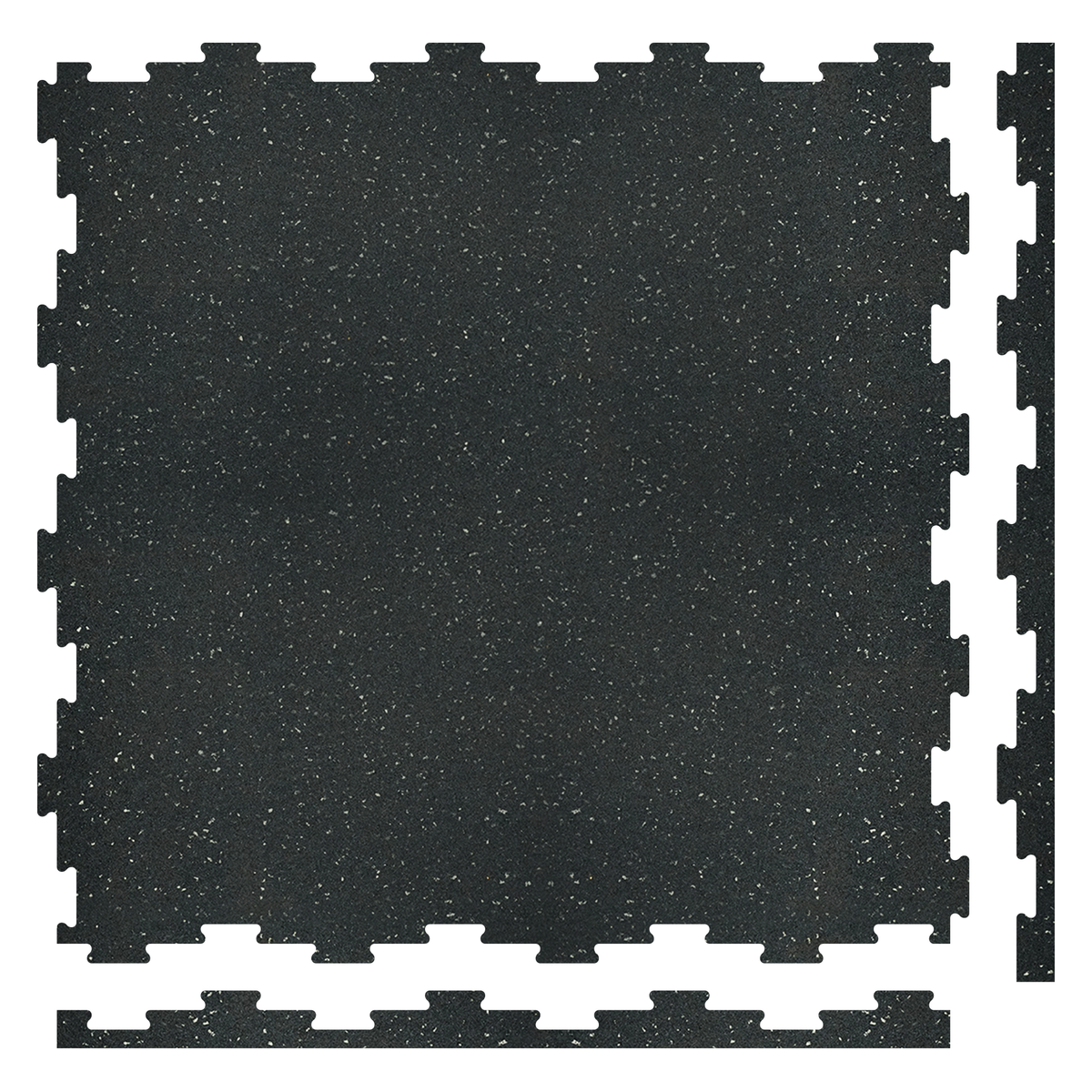 Interlocking Rubber Gym Tile- 1/2"Thick | 22.5" × 22.5"