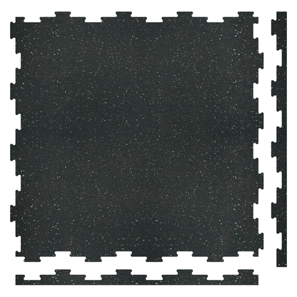 Interlocking Rubber Gym Tile- 1/2"Thick | 22.5" × 22.5"
