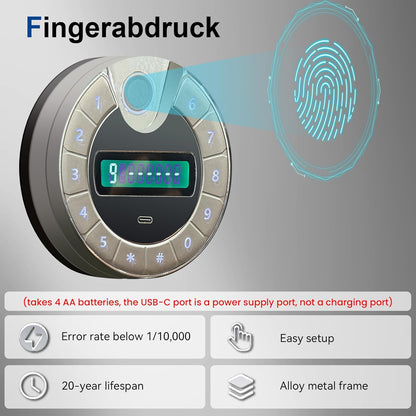 [Genuine Fireproof] 9.8 Cub Extra Large Biometric Waterproof Fireproof Safe for Home, [Dual Mode] 124 Lbs Heavy Duty Fire Proof Safe for Document Business Office