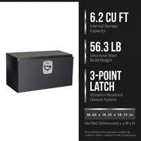 (536502 Underbed Tool Box, Steel, Black — Results & Stats