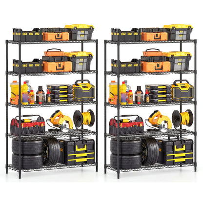 5-Tier Metal Storage Shelving Unit – Heavy-Duty Adjustable Wire Shelves