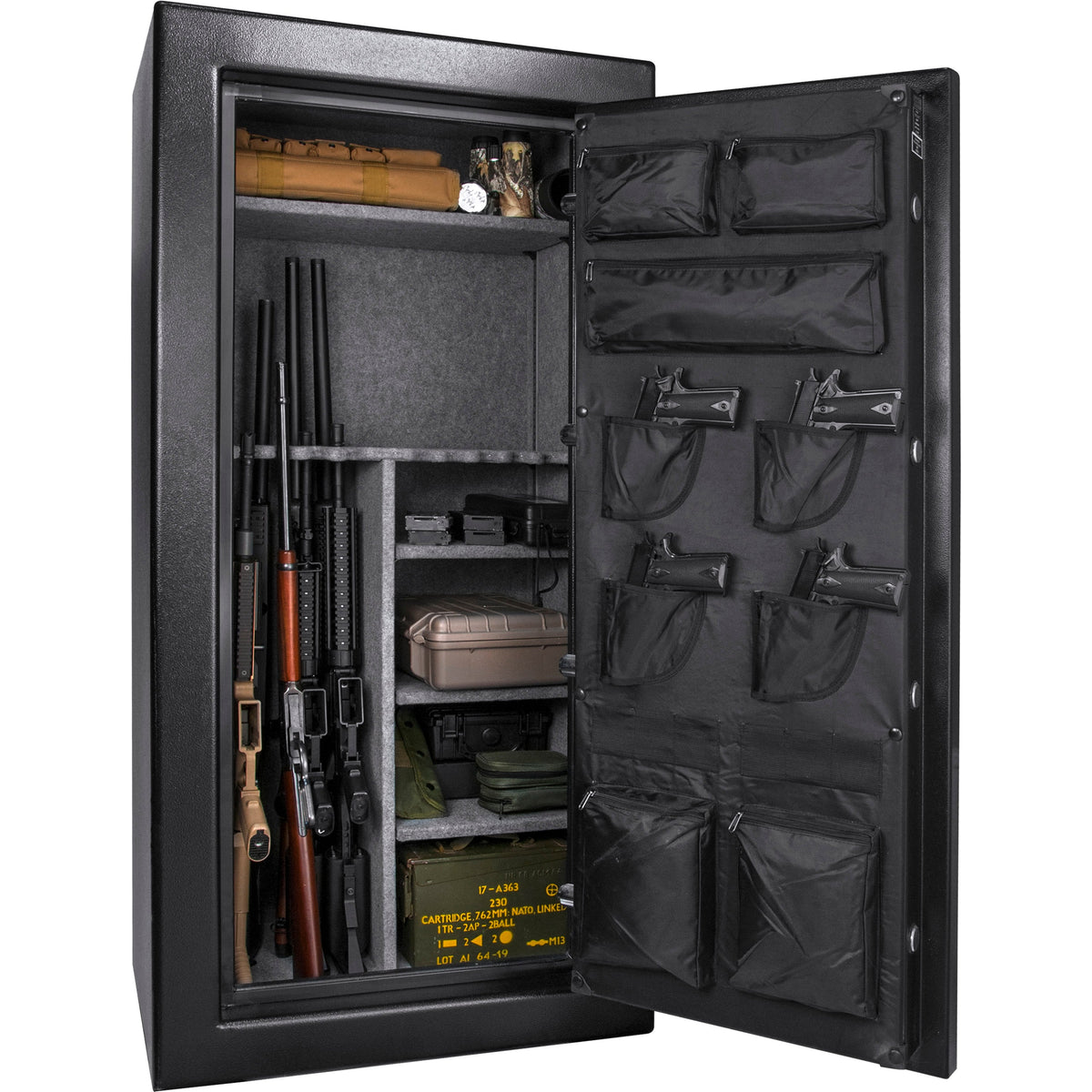 Tall Fireproof Protection Safe Vault – Black Solid Steel Safe with Electronic Keypad