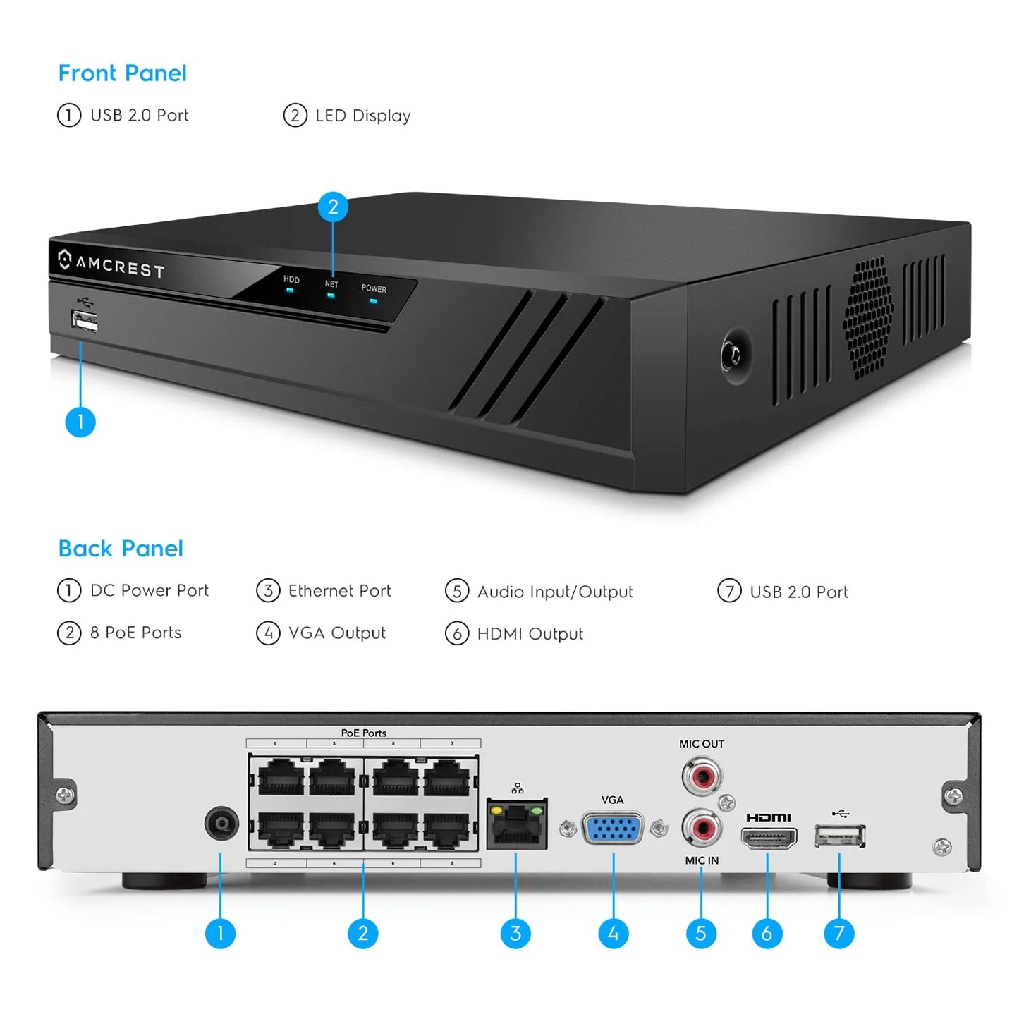 4K Security Camera System W/ 4K (8MP) 8CH Poe NVR, (4) X 4K (8-Megapixel) IP67 Weatherproof Metal Bullet POE IP Cameras (3840X2160), 2.8Mm Wide Angle Lens, NV4108E-IP8M-2496EW4 (White)…