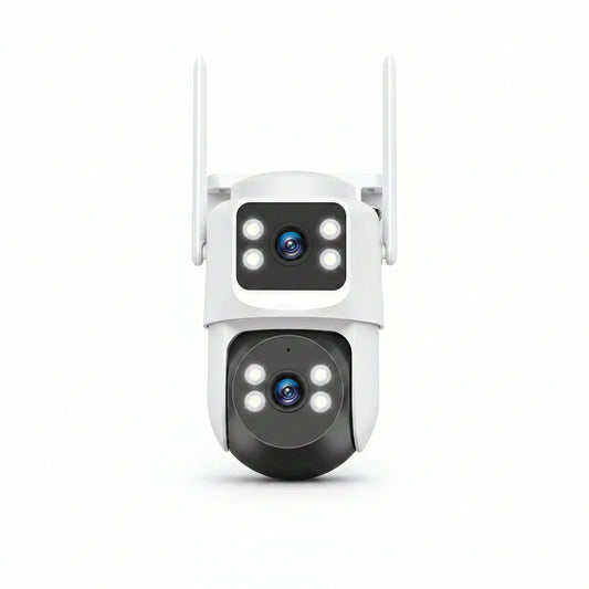 Wireless Security Camera System, 4MP PTZ Outdoor Wifi Video Surveillance | 350° PTZ Control, Color Night Vision, Motion Detection, 2-Way Audio, No Monthly Fee, Auto Tracking