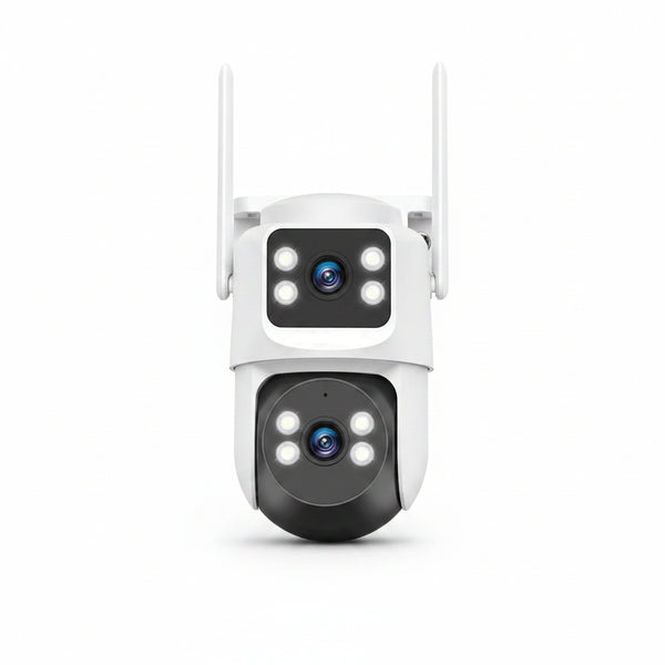 Wireless Security Camera System, 4MP PTZ Outdoor Wifi Video Surveillance | 350° PTZ Control, Color Night Vision, Motion Detection, 2-Way Audio, No Monthly Fee, Auto Tracking