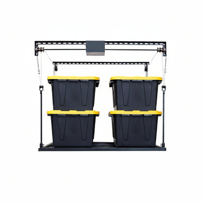 Motorized Garage Ceiling Storage Rack, 52" X 25" Heavy-Duty Overhead Lift System with 250 Lbs Capacity for Storing Decorations or Equipment