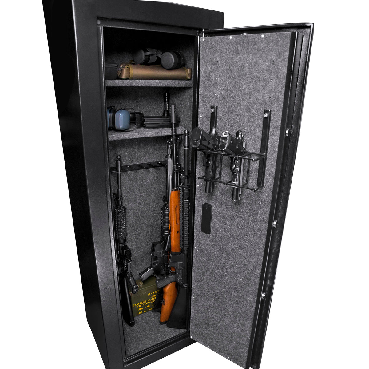 9.33 Cubic Ft Tall Biometric Rifle Safe – Steel Firearm Storage with Silent Mode