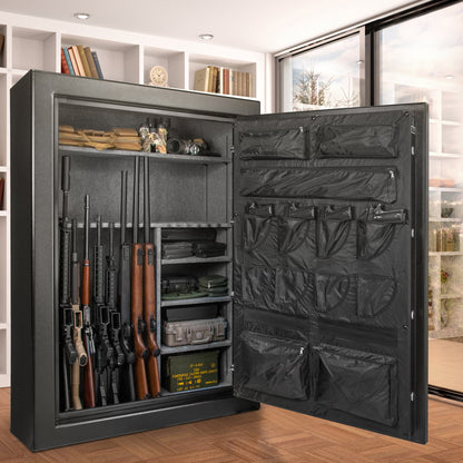 Tall Fireproof Safe Vault in Black – Solid Steel Security Safe for Home and Office