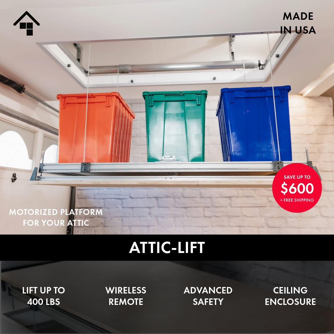The Attic-Lift Motorized Ceiling Cargo Lift