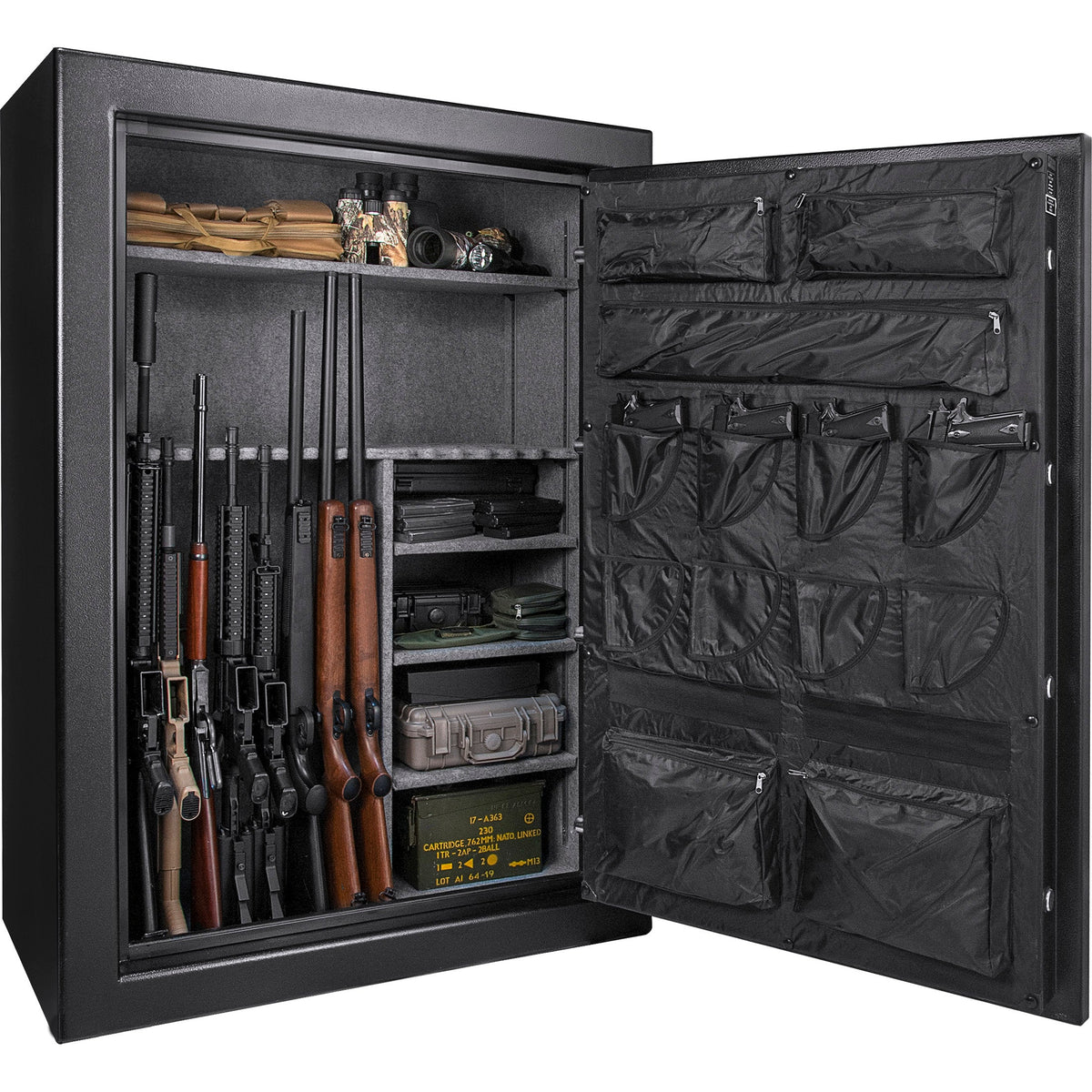 Tall Fireproof Safe Vault in Black – Solid Steel Security Safe for Home and Office