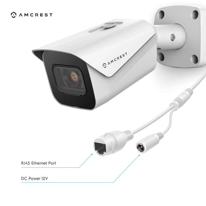 4K Security Camera System W/ 4K (8MP) 8CH Poe NVR, (4) X 4K (8-Megapixel) IP67 Weatherproof Metal Bullet POE IP Cameras (3840X2160), 2.8Mm Wide Angle Lens, NV4108E-IP8M-2496EW4 (White)…