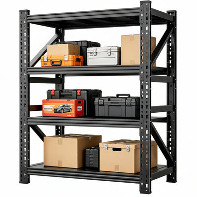 Heavy Duty Garage Shelving,73"H 3000LBS Load Capacity Metal Garage Storage Shelves Adjustable Industrial Shelving Unit for Garage,Warsehouse,Workshop